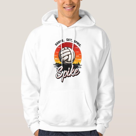 Volleybal Sunset Graphic Design t-shirt voor spele (Voorkant)