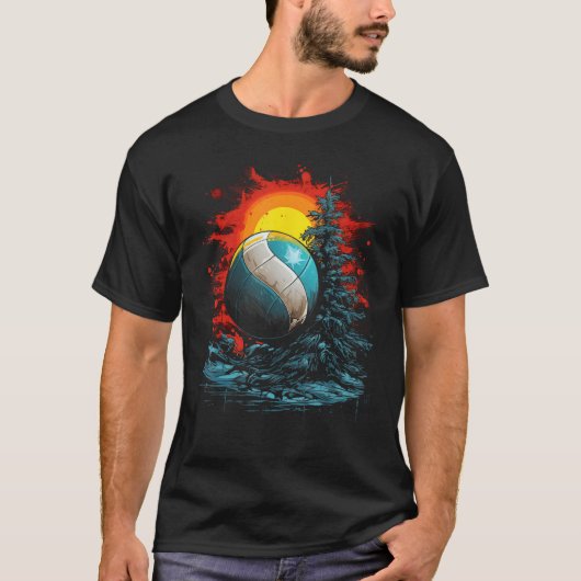 Volleybal Sunset Graphic T - shirts Volleybal Love (Voorkant)