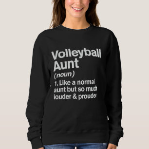 Volleybal Tante Louder en Prouder Funny Definitie Trui