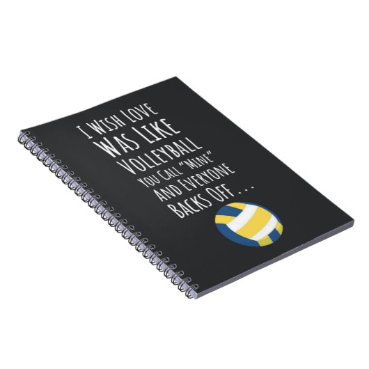 Volleybal Team Gifts Bulk Notitieboek (Rechterzijde)