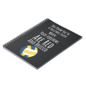 Volleybal Team Gifts Speler Sport Grappig Voetbal Notitieboek (Linkerzijde)