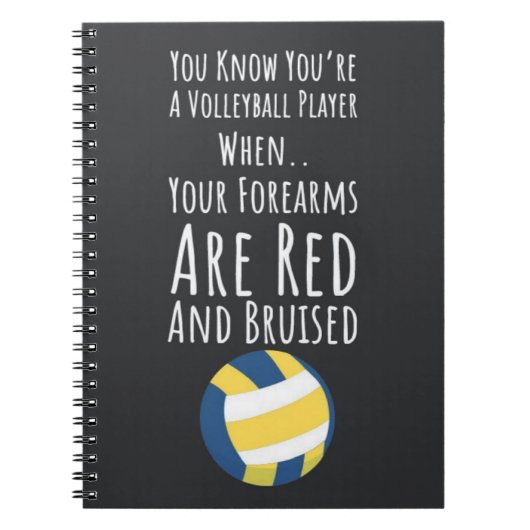 Volleybal Team Gifts Speler Sport Grappig Voetbal Notitieboek (Voorkant)