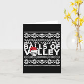 Volleybal Team Lelijke trui Kerstverlichting Sant Kaart (Gele Bloem)