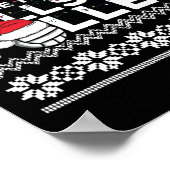 Volleybal Team Lelijke trui Kerstverlichting Sant Poster (Hoek)