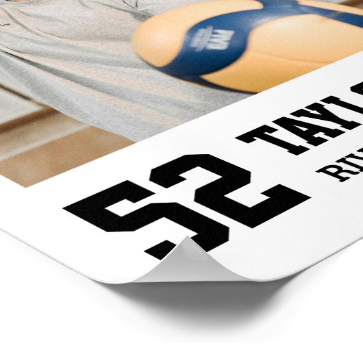 Volleybal Team Senior 2025 Sport Fotocollage Poster (Hoek)