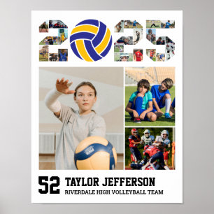 Volleybal Team Senior 2025 Sport Fotocollage Poster