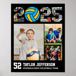 Volleybal Team Senior Klasse van 2025 Fotocollage Poster