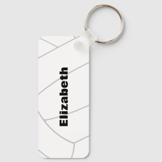 Volleybal Team Spirit Gifts Zwart Blauw Sleutelhanger (Achterkant)