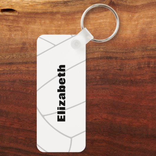 Volleybal Team Spirit Gifts Zwart Blauw Sleutelhanger (Achterkant)