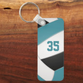 volleybal team sport atleet naam blauwgroen zwart sleutelhanger (Voorkant)