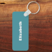 volleybal team sport atleet naam blauwgroen zwart sleutelhanger (Achterkant)