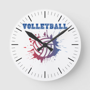 Volleybal Thema 20,3 cm Ronde Acryl Wandklok