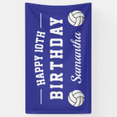 Volleybal thema Happy Birthday party op maat Spandoek (Verticaal)