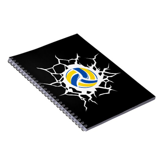 Volleybal Thema Notitieboek (Rechterzijde)
