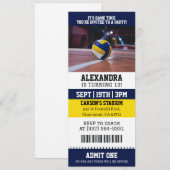 Volleybal Ticket Verjaardag Kaart (Voorkant / Achterkant)