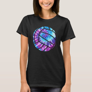 Volleybal Tie Dye Blauw Paarse Tiener Meisjes Tien T-shirt