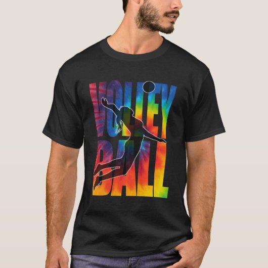 Volleybal Tie Dye Server N Spelers T-shirt (Voorkant)