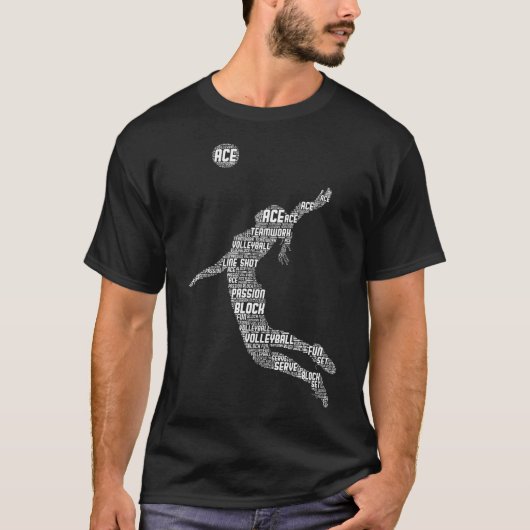 Volleybal Tiener Meisje Vrouwen Jeugd Speler T-shi T-shirt (Voorkant)