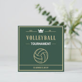 Volleybal toernooi of evenement Uitnodiging (Staand voorkant)