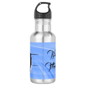 Volleybal Twee Spelers bij het Net gepersonaliseer Waterfles (Voorkant)