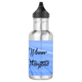 Volleybal Twee Spelers bij het Net gepersonaliseer Waterfles (Rechts)