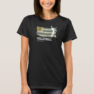 Volleybal Uruguay Vlag Meisjes Volleybal Vrouwen T-shirt