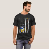 Volleybal US Flag Volleybal T-shirt (Voorkant volledig)