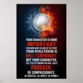 volleybal Uw karakter is belangrijker Poster (Voorkant)