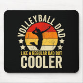 Volleybal vader als een gewone vader, maar koeler muismat (Voorkant)