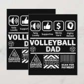 Volleybal Vader Grappige Inhoud van Sport Vader (Voorkant / Achterkant)