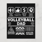 Volleybal Vader Grappige Inhoud van Sport Vader (Achterkant)