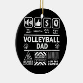 Volleybal Vader Grappige Inhoud van Sport Vader Keramisch Ornament (Rechts)
