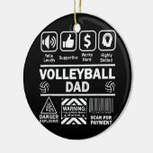 Volleybal Vader Grappige Inhoud van Sport Vader Keramisch Ornament (Links)