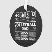 Volleybal Vader Grappige Inhoud van Sport Vader Ornament (voorkant)