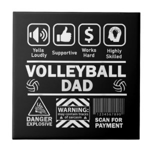 Volleybal Vader Grappige Inhoud van Sport Vader Tegeltje