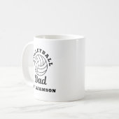 Volleybal Vader Vaders dag cadeau voor vader Koffiemok (Voorkant links)