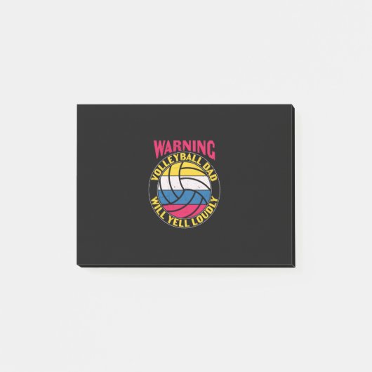 Volleybal vader zal hard schreeuwen post-it® notes (Voorkant)