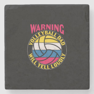Volleybal vader zal hard schreeuwen stenen onderzetter
