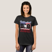 Volleybal vader zoals normale vader met grotere ba t-shirt (Voorkant volledig)