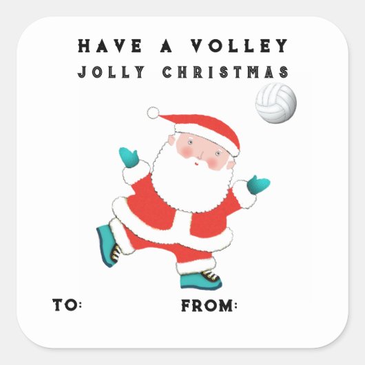 Volleybal vakantie cadeau Labels (Voorkant)