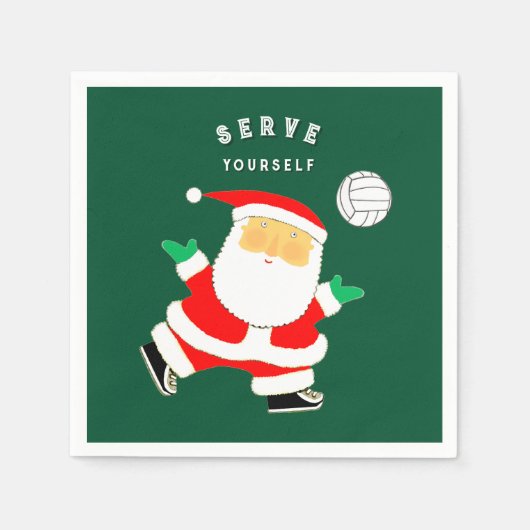 Volleybal Vakantie Feest Servet (Voorkant)