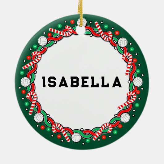 Volleybal Vakantie Gift Keramisch Ornament (Achterkant)