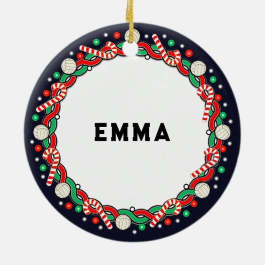 Volleybal Vakantie Gift Keramisch Ornament (Achterkant)