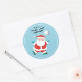 Volleybal vakantie ronde sticker (Envelop)