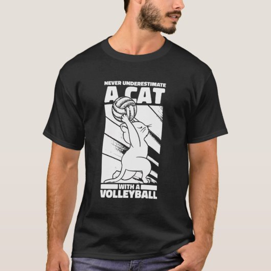 Volleybal Vball Beach - Volleybal Kat T-shirt (Voorkant)