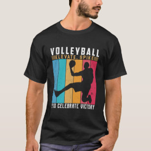 Volleybal verheft spike en viert overwinning t-shirt
