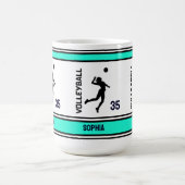 Volleybal Verjaardag Gift, Volleybal Meisje Speler Koffiemok (Center)