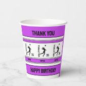 Volleybal Verjaardag Gift, Volleybal Meisje Speler Papieren Bekers (Achterkant)