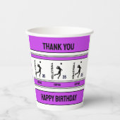 Volleybal Verjaardag Gift, Volleybal Meisje Speler Papieren Bekers (Voorkant)