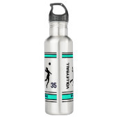 Volleybal Verjaardag Gift, Volleybal Meisje Speler Waterfles (Achterkant)
